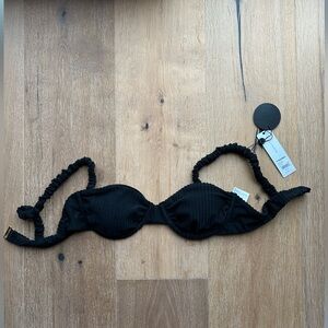 New with tags! Amuse society black bathing suit top. Size Medium.